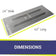 Load image into Gallery viewer, American Fire Products 60 x 24 inch rectangular flat pan match light kit natural gas showing product dimensions