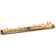 Load image into Gallery viewer, American Fire Products 72 inch by 6 inch stainless steel linear drop-in fire pit pan CSA certified electric ignition system showing active flame output across linear burner for outdoor gas fire feature