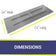 Load image into Gallery viewer, American Fire Products 72 x 24 inch rectangular flat pan match light kit natural gas showing product dimensions