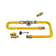 Load image into Gallery viewer, American Fire Products High-Capacity AWEIS Ignition System safety components for propane gas fire pit system including safety shut-off valve, key valve assembly, dual gas flex lines, and propane air mixer for outdoor fire features