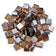 Load image into Gallery viewer, American Fire Products 1/2 inch Copper Luster 2.0 Fire Glass Cubes featuring shimmering copper tempered glass for decorative fire pits and fireplaces