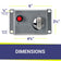Load image into Gallery viewer, American Fire Products CSA Certified Ignition Control Panel showing dimensions and size specifications for fire pit electronic ignition system