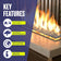 Load image into Gallery viewer, Key features infographic for American Fire Products fire glass highlighting indoor and outdoor use, extreme heat resistance, clean-burning performance with no chemicals, ash, smoke, or soot, and low-maintenance operation.