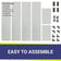 Load image into Gallery viewer, American Fire Products fire pit flame guard assembly kit showing 4 side panels, 2 end panels, top corner brackets, bottom bases, middle bases and straight brackets easy to assemble components