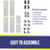 Load image into Gallery viewer, American Fire Products fire pit flame guard kit components showing 4 side panels 2 end panels 4 top corner brackets 4 bottom corner bases 4 middle bases 4 straight brackets easy assembly system