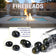 Load image into Gallery viewer, Firebeads product image showing size and specification details for American Fire Products decorative fire glass beads, including thickness and diameter information