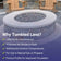 Load image into Gallery viewer, American Fire Products gray lava stone volcanic rock fire pit media showing features and benefits including heat resistance airflow and flame enhancement