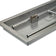 Load image into Gallery viewer, Close-up detail of stainless steel construction of linear burner pan showing brushed metal surface and burner slot design for fire pit use