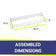 Load image into Gallery viewer, American Fire Products linear tempered glass flame guard dimension 53.5 inch by 19.5 inch by 6 inch for fire pit wind protection and flame stability outdoor fire feature