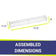 Load image into Gallery viewer, American Fire Products linear tempered glass flame guard dimension 77.5 inch by 11.5 inch by 6 inch for fire pit wind protection and flame stability outdoor fire feature
