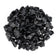 Load image into Gallery viewer, American Fire Products Onyx Medium fire pit glass creating a dark reflective flame display in an outdoor fire pit