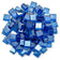 Load image into Gallery viewer, American Fire Products 1/2 inch Pacific Blue Luster 2.0 Fire Glass Cubes featuring vibrant blue tempered glass for decorative fire pits and fireplaces