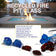 Load image into Gallery viewer, Size comparison of American Fire Products recycled fire pit glass showing small and medium glass pieces with approximate diameters for decorative gas fire pits and fireplaces