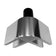 Load image into Gallery viewer, American Fire Products replacement flame guard corner bracket with foot and brushed aluminum finish for fire pit accessories