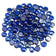 Load image into Gallery viewer, American Fire Products Royal Blue Luster fire beads in fire pit creating a luxury reflective flame effect with deep blue gemstone appearance