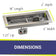Load image into Gallery viewer, American Fire Products Stainless Steel Linear Burner Pan 18 inch by 6 inch showing dimensions for outdoor fire pit installation