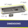 Load image into Gallery viewer, American Fire Products Stainless Steel Linear Burner Pan 24 inch by 8 inch showing dimensions for outdoor fire pit installation