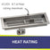 Load image into Gallery viewer, American Fire Products Stainless Steel Linear Burner Pan 24 inch by 8 inch displaying heat rating for outdoor fire pit burner system