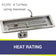 Load image into Gallery viewer, American Fire Products Stainless Steel Linear Burner Pan 30 inch by 10 inch displaying heat rating for outdoor fire pit burner system