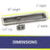 Load image into Gallery viewer, American Fire Products Stainless Steel Linear Burner Pan 30 inch by 6 inch showing dimensions for outdoor fire pit installation