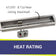 Load image into Gallery viewer, American Fire Products Stainless Steel Linear Burner Pan 30 inch by 6 inch displaying heat rating for outdoor fire pit burner system