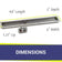 Load image into Gallery viewer, American Fire Products Stainless Steel Linear Burner Pan 48 inch by 6 inch showing dimensions for outdoor fire pit installation