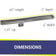Load image into Gallery viewer, American Fire Products Stainless Steel Linear Burner Pan 60 inch by 6 inch showing dimensions for outdoor fire pit installation