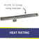 Load image into Gallery viewer, American Fire Products Stainless Steel Linear Burner Pan 60 inch by 6 inch displaying heat rating for outdoor fire pit burner system