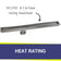 Load image into Gallery viewer, American Fire Products Stainless Steel Linear Burner Pan 72 inch by 6 inch displaying heat rating for outdoor fire pit burner system