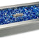 Load image into Gallery viewer, American Fire Products stainless steel linear drop-in fire pit pan CSA certified electric ignition system displaying fire glass media over linear burner for decorative outdoor gas fire feature