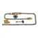 Load image into Gallery viewer, American Fire Products standard capacity flex line kit for natural gas fire features including valves fittings and stainless steel quiet flex gas lines for fire pit installation