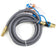 Load image into Gallery viewer, Blaze 10-foot natural gas and bulk propane hose with quick disconnect for gas grills, durable stripwound vinyl hose in gray