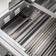 Load image into Gallery viewer, Close-up of a Blaze LBM 25-Inch 3-Burner Freestanding Gas Grill in Stainless Steel with Cart with open lid showing interior components.