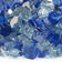 Load image into Gallery viewer, Close up of 1/2 inch Bora Bora Reflective Fire Glass showing ocean blue and vibrant blue reflective tempered glass pieces