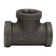 Load image into Gallery viewer, Dante 1/2 inch black malleable iron tee with female threaded fitting for gas, water, and air systems