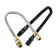 Load image into Gallery viewer, Dante 1/4 inch whistle free gas flex hose in black and stainless steel for fire pits and fireplaces