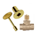 Load image into Gallery viewer, Dante 3/4 inch Straight Ball Valve Combo Pack with 3 inch chrome key and floor plate
