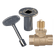 Load image into Gallery viewer, Dante 3/4 inch Straight Ball Valve Combo Pack with 3 inch chrome key and floor plate