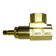 Load image into Gallery viewer, Dante 90 degree angled 1/2 inch globe valve combo kit with 3 inch key and floor plate in brass and chrome finishes