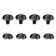 Load image into Gallery viewer, Dante Glass Guard Connector Kit with 8 pieces including GC-90F, GC-90, GCS-F, and GCS connectors for fireplace and glass panel installations