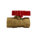 Load image into Gallery viewer, Dante 1/2-inch straight inline forged brass 1/4-turn ball valve with 1/2-inch NPT connections for gas fireplaces and fire pits.