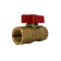 Load image into Gallery viewer, Dante 1/2-inch straight inline forged brass 1/4-turn ball valve with 1/2-inch NPT connections for gas fireplaces and fire pits.