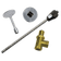Load image into Gallery viewer, Dante Log Lighter 90° Angled Ball Valve Combo Pack with 1/2″ 90° Ball Valve, 3″ Key, and Chrome or Bright Brass Floor Plate for Natural Gas and Propane Fireplaces