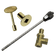 Load image into Gallery viewer, Dante Log Lighter 90° Angled Ball Valve Combo Pack with 1/2″ 90° Ball Valve, 3″ Key, and Chrome or Bright Brass Floor Plate for Natural Gas and Propane Fireplaces