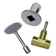 Load image into Gallery viewer, Dante straight 1/2 inch globe valve combo pack with 3 inch key and floor plate in chrome and brass finishes