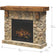 Load image into Gallery viewer, Dimplex Fieldstone Mantel Electric Fireplace with Logs