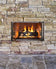 Load image into Gallery viewer, Majestic Villawood 42 inch Traditional Outdoor Wood Burning Fireplace with herringbone brick refractory interior and stainless steel mesh curtain screens