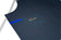 Load image into Gallery viewer, Close-up of the navy Napoleon apron with embroidered logo, front pockets and blue accent