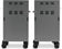 Load image into Gallery viewer, Rear view of both Napoleon 68003 Prestige storage cabinets showing ventilation openings and caster wheels