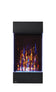 Load image into Gallery viewer, Napoleon Allure Vertical 32-inch electric fireplace with multicolor flames and illuminated crystal ember bed